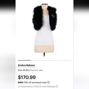 Ambre Babzoe Genuine Turkey  Down Jeweled Vest